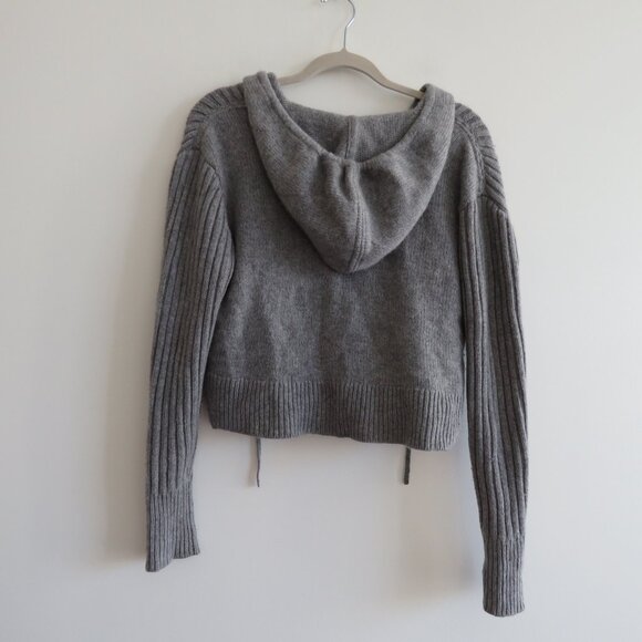 Gray Ribbed Women's Sweater - Picture 9 of 16